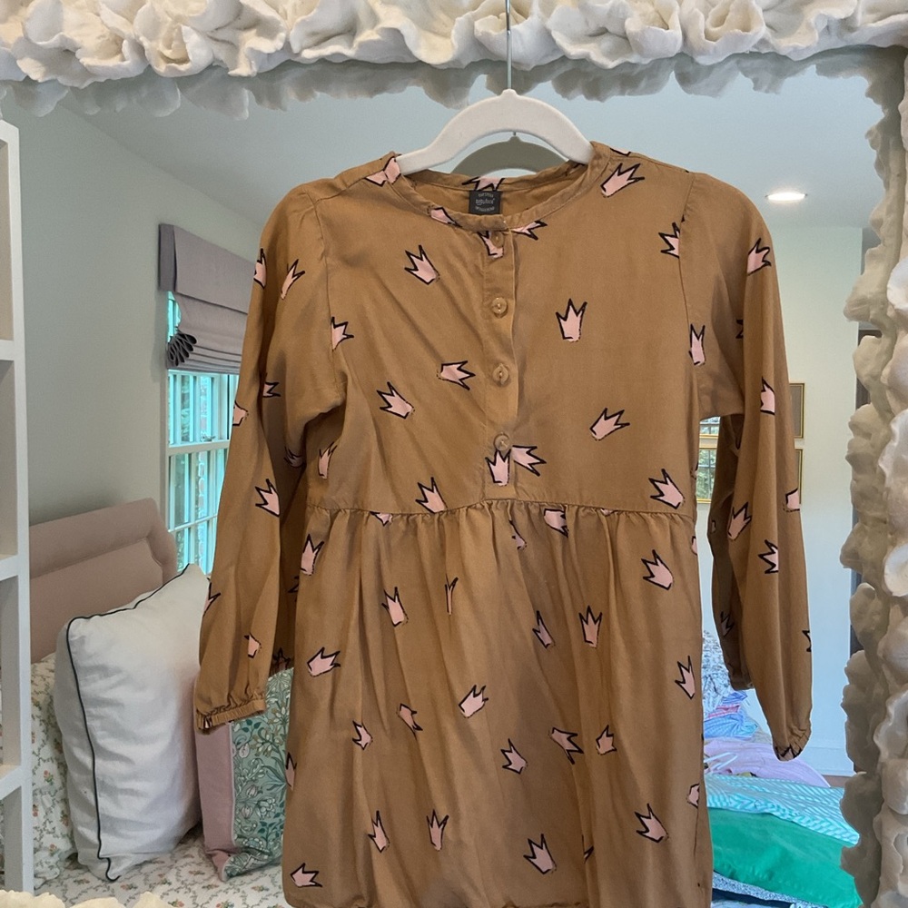 Casual Brown and Pink Dress for Everyday Style
